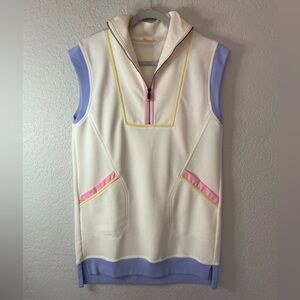 entro Cream Sleeveless Pullover with Lavender and Pink Trim